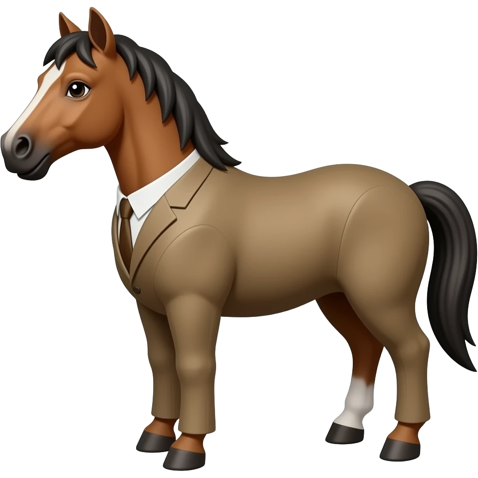Make a cool hourse suit and turn manager emoji