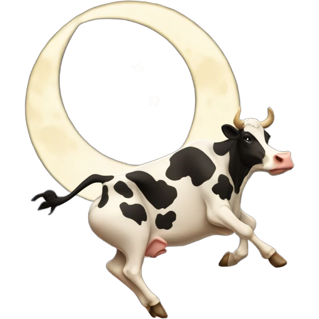 Cow that jumped over the moon emoji