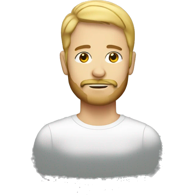 outline of a man with short blonde beard emoji