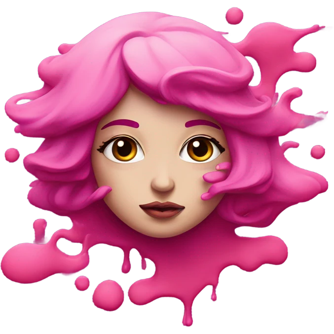 Pink painting emoji