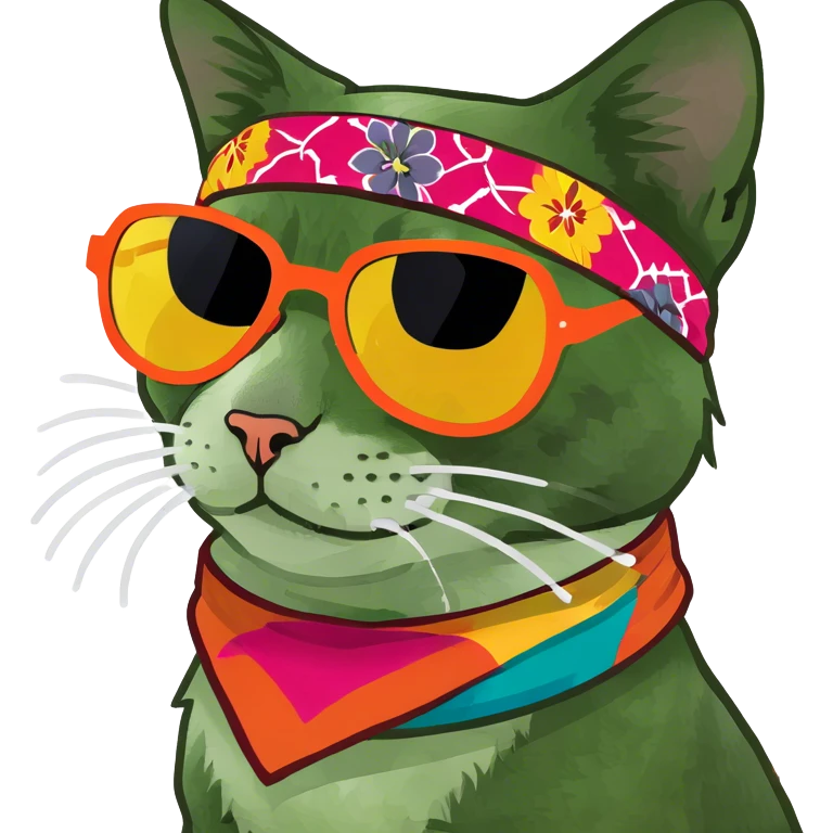 Cat with sunglasses emoji