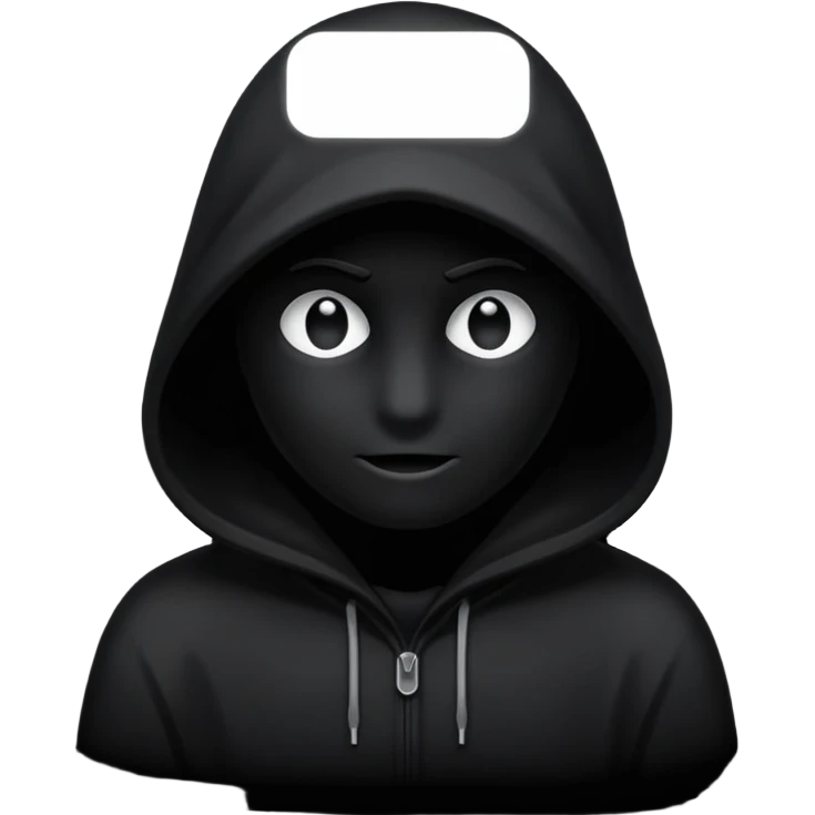 Shadowy figure all blacked out emoji
