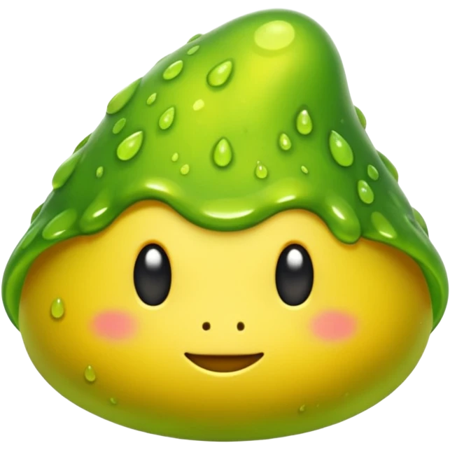 a slimy yellow-green emoji