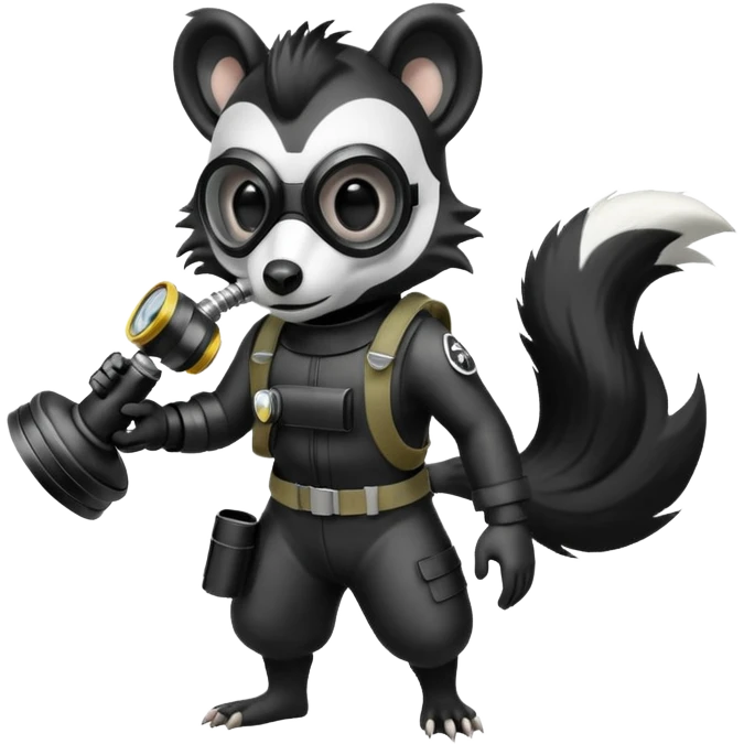SKUNK WITH GAS MASK emoji