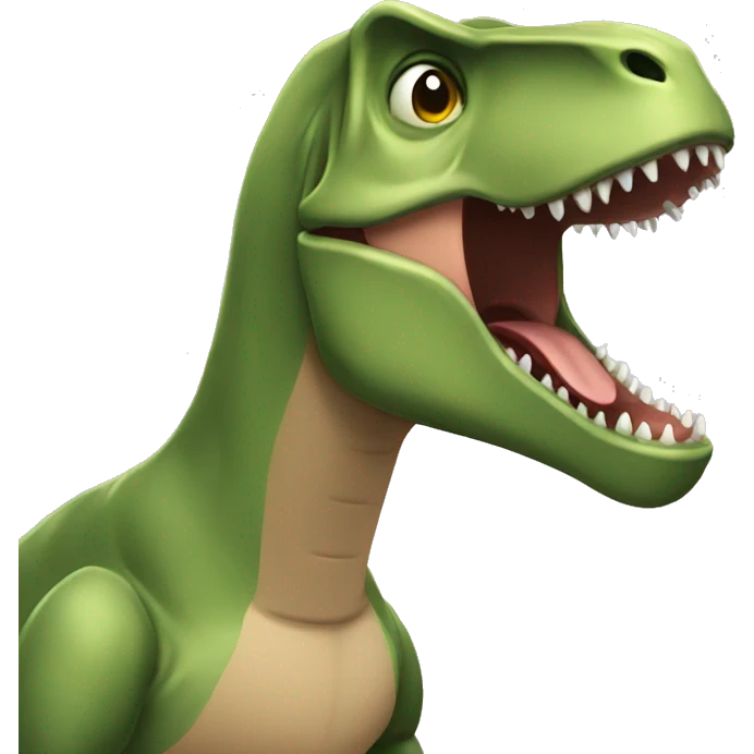 A trex saying yaaaaa with female touch emoji