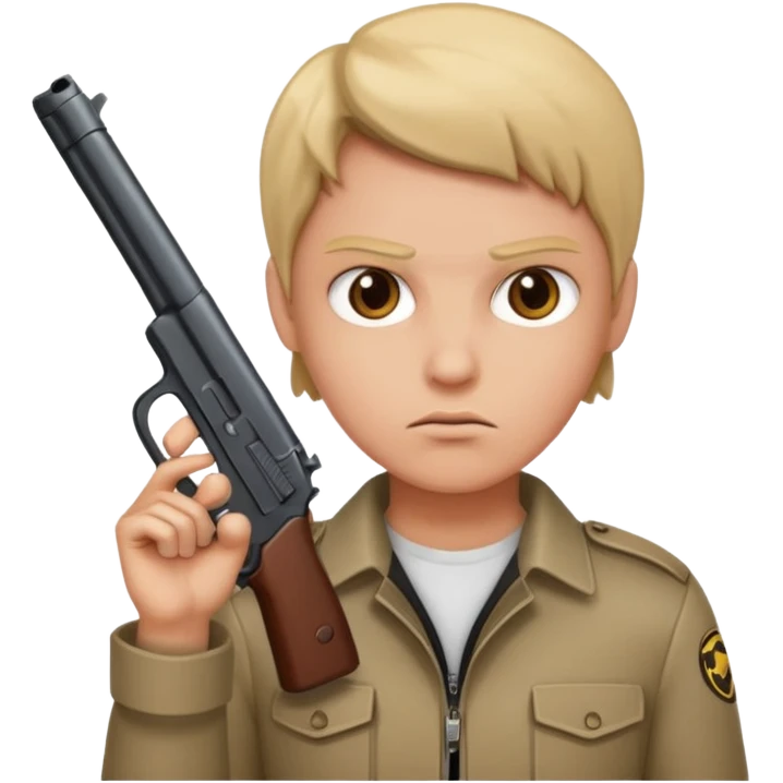 🥷holding a gun emoji