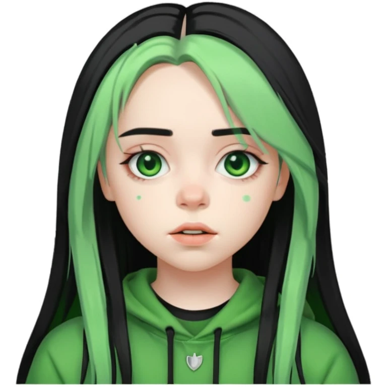 Make the billie eilish person emoji