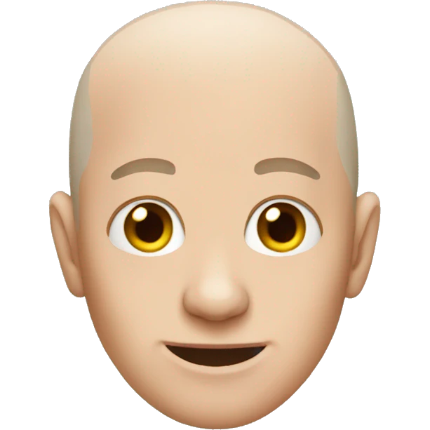 Hairless man emoji