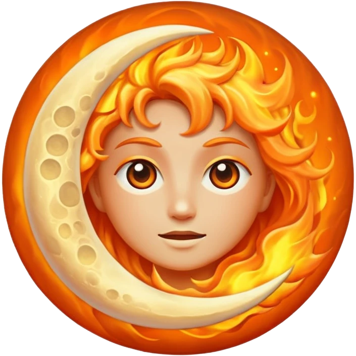 Moon fire emoji