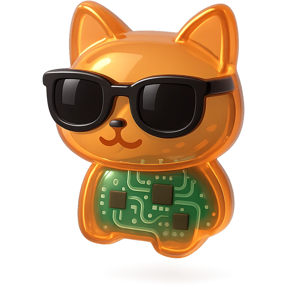 Cat wearing sunglasses emoji