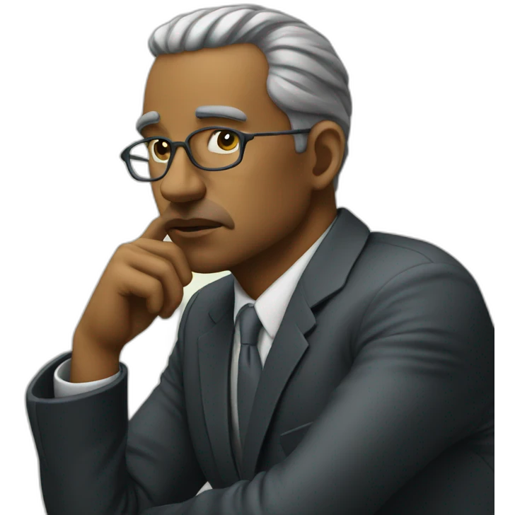 executive thinker emoji