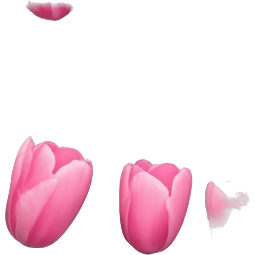 tulipan con corazón rosado  emoji