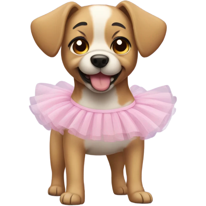Dog wearing a tutu emoji