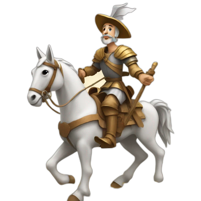 don quixote riding toward a windmill emoji
