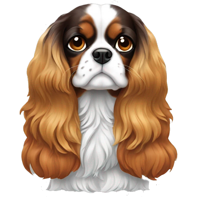 Rainbow king charles cavalier emoji