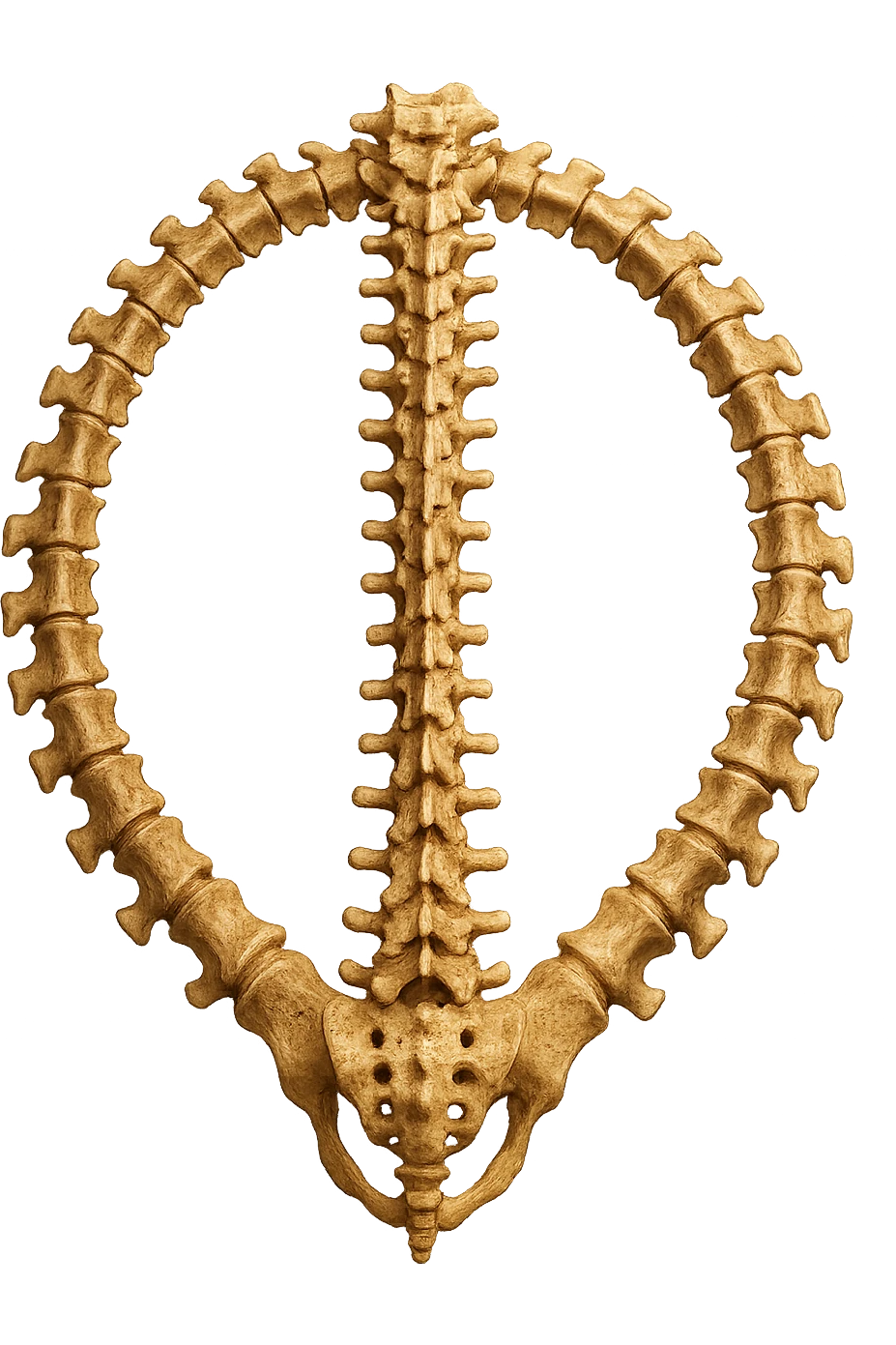 SPINA DORSALE ANATOMICA UMANA REALISTICA CHIUSA A CERCHIO emoji