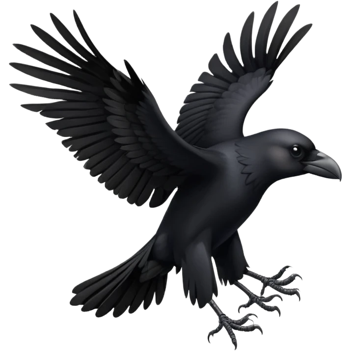 crow flying emoji