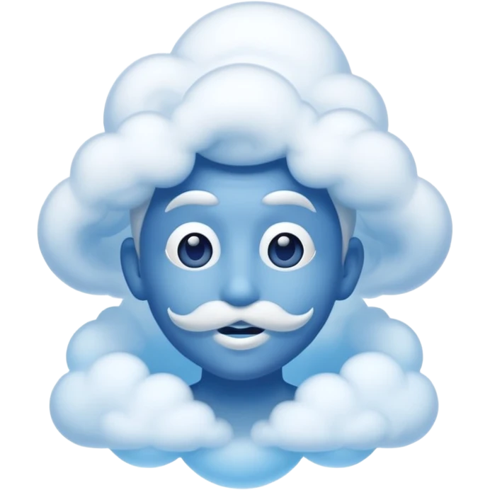 blue genie emerging smoke. emoji