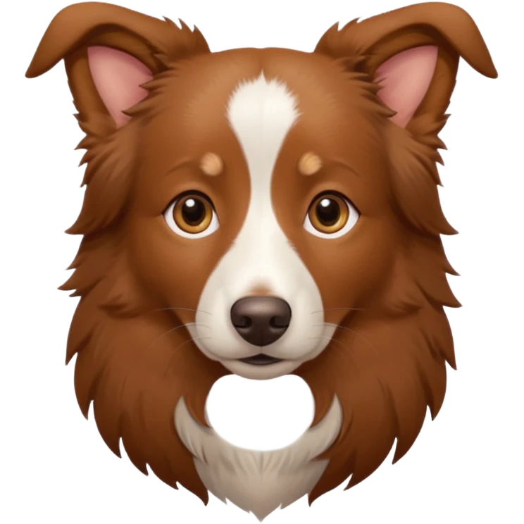 brown border collie with Uyghur emoji
