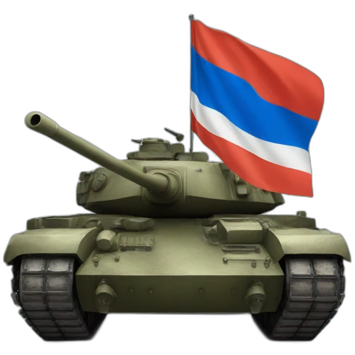a tank with a russian flag emoji