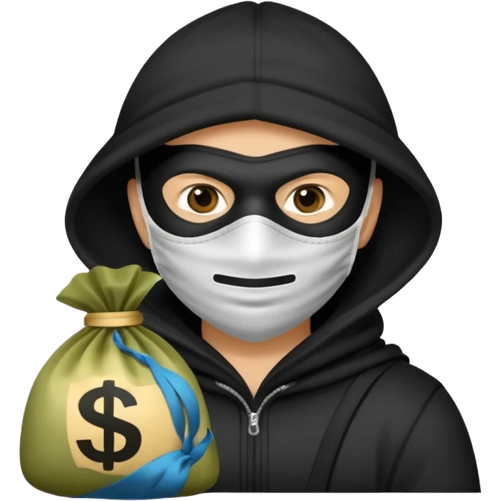 Ladrón con bolsa de dinero  emoji