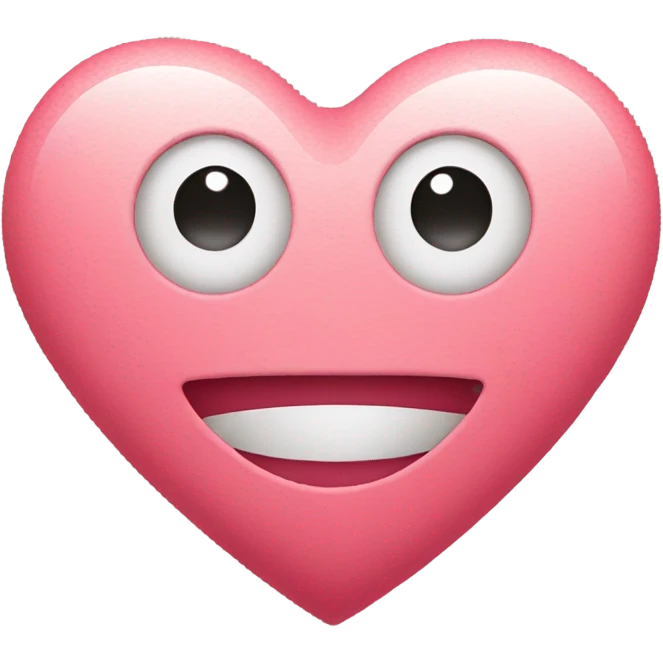 Heart shape with a smiley face on it  emoji
