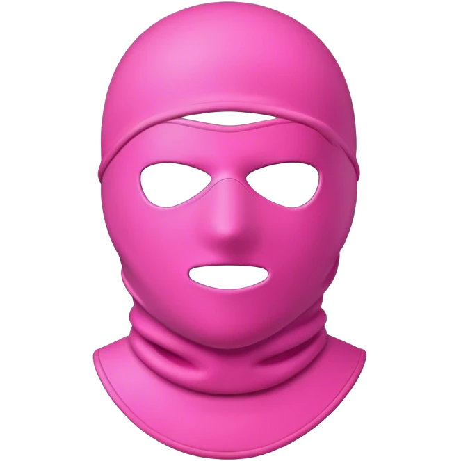 Pink ski mask emoji