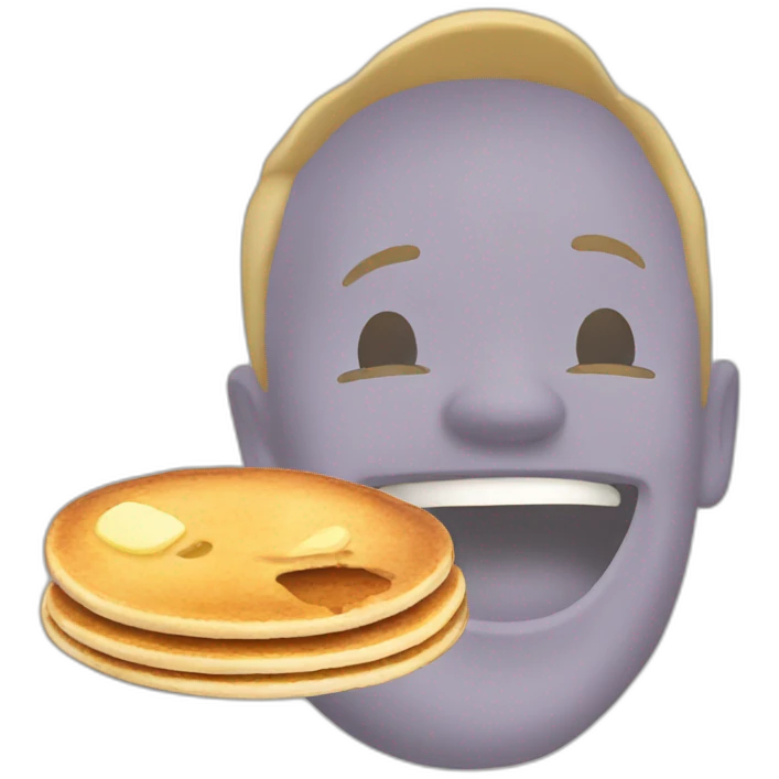 laughing pancake emoji