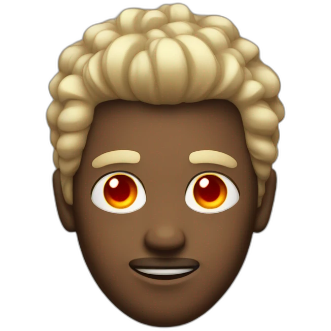 combed hair guy with red glowing eyes emoji