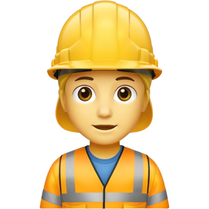 construction hat without guy, front facing transparent emoji