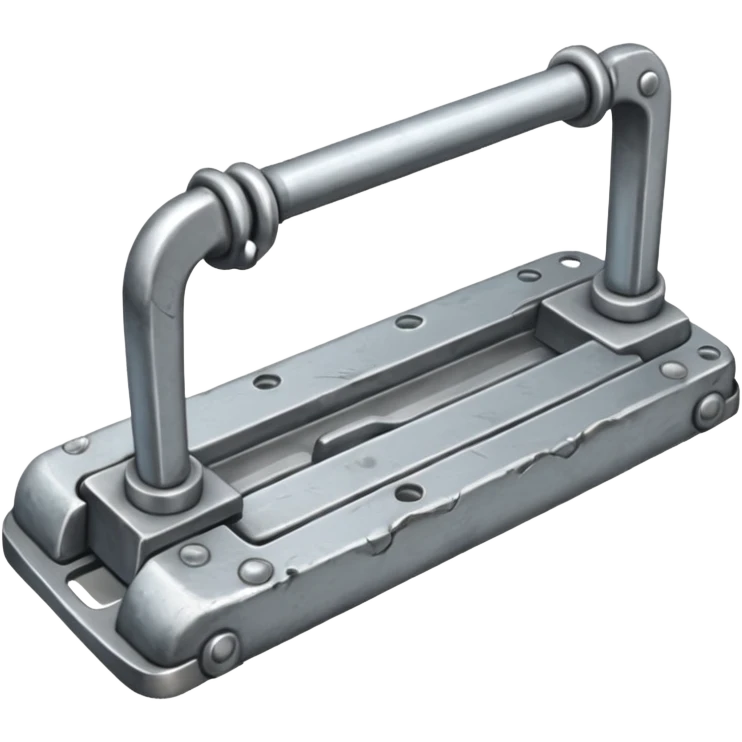 silver colored trap-irons; falltrap emoji