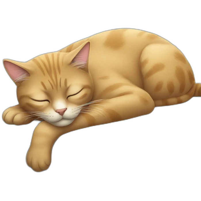 old cat is asleep emoji