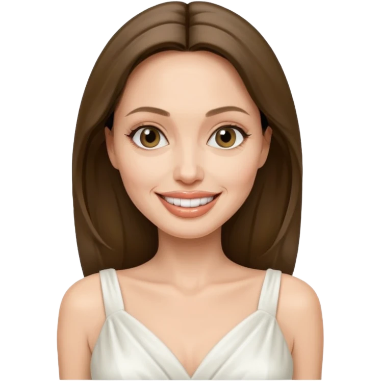 Angelina Jolie, white dress emoji