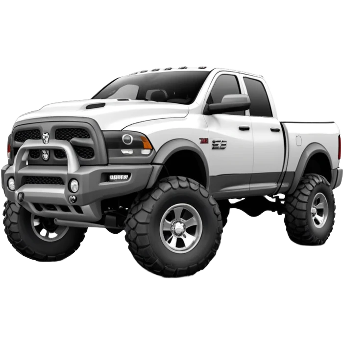 White 2025 Ram off-road truck  emoji