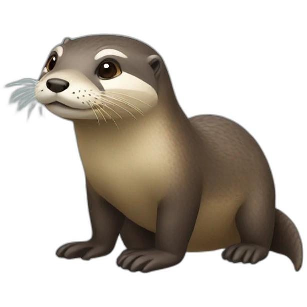 Loutre sur tortu emoji