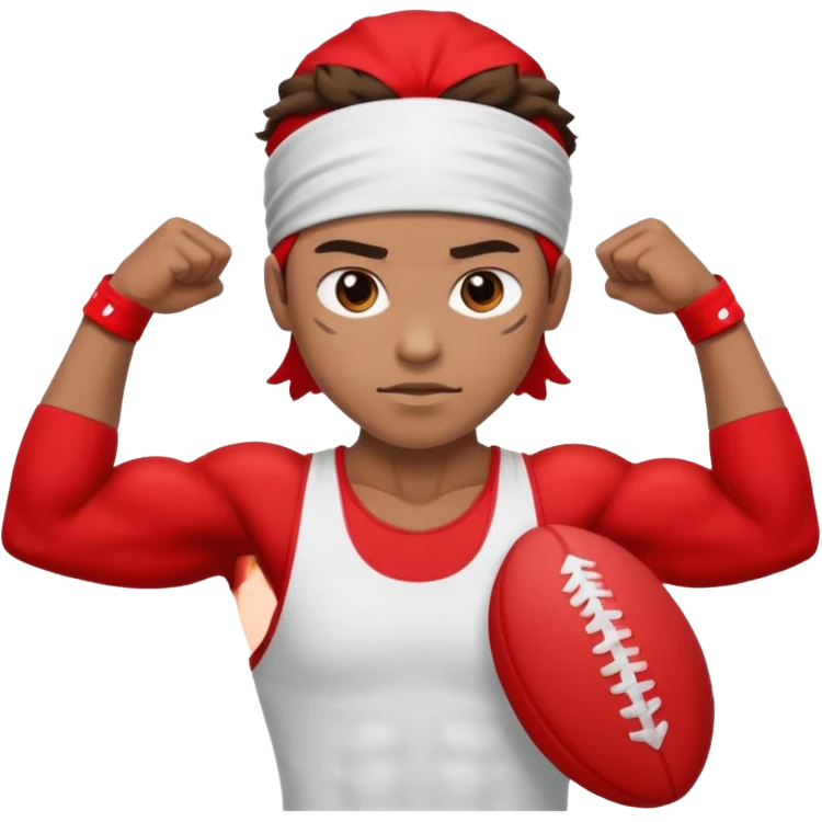athlete with red headband emoji