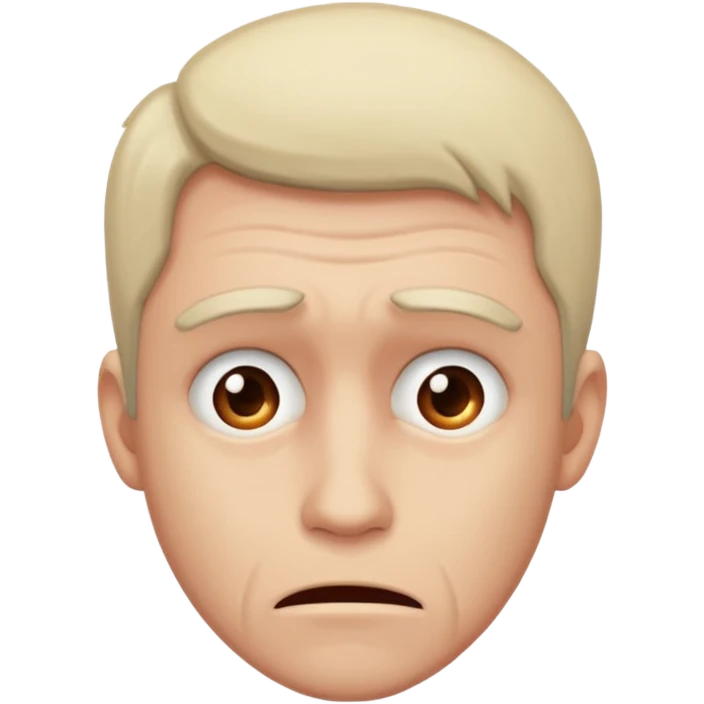 man in despair fading away emoji