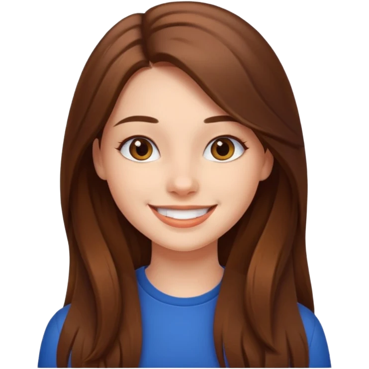 Beautiful girl Cool smile emoji