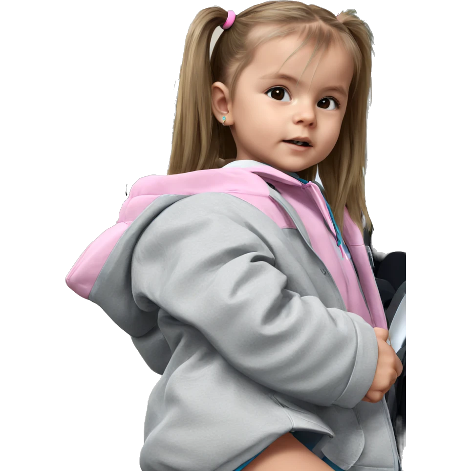 girl with twintails by car emoji