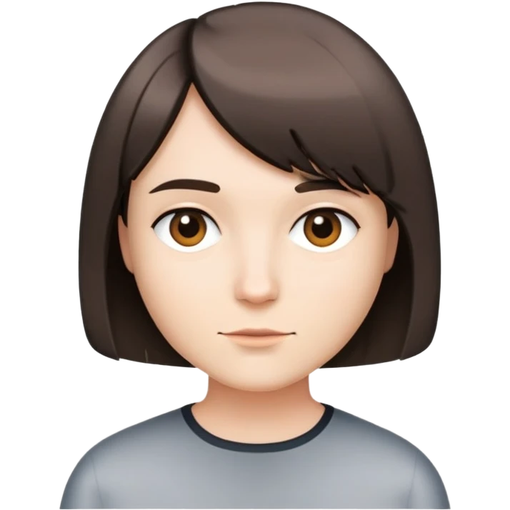 Bob hair cut face emoji
