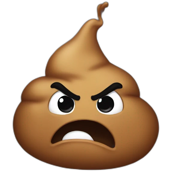 angry poop emoji