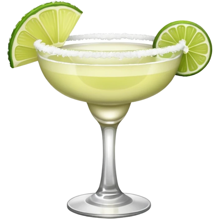 a margarita cocktail. NO STRAW. add salt on the rim. NO LEMONS emoji