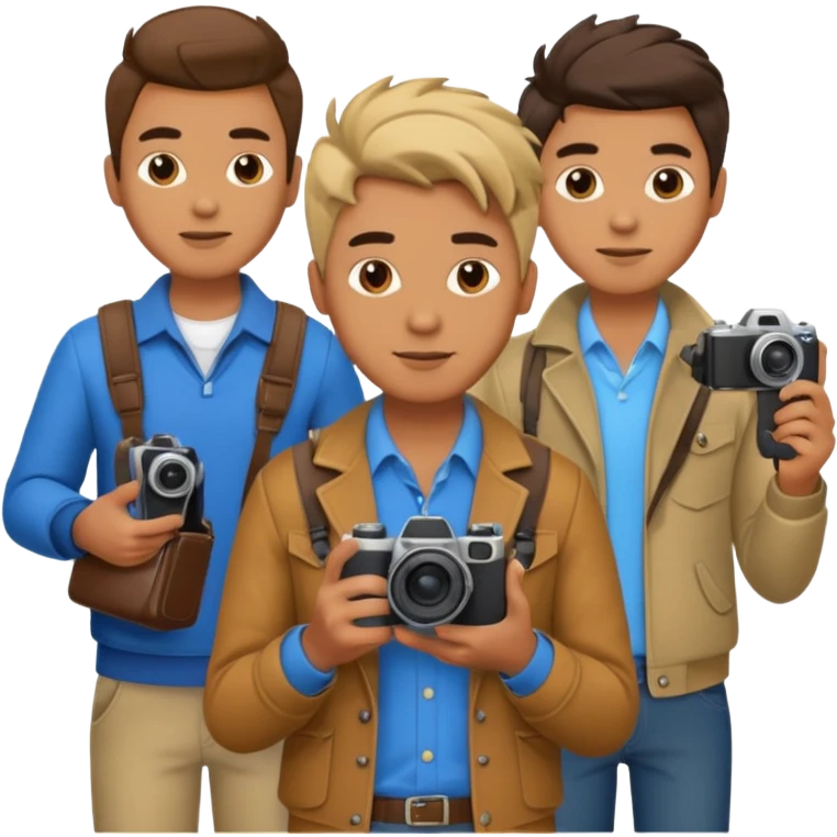 man with Camera, different outfit emoji