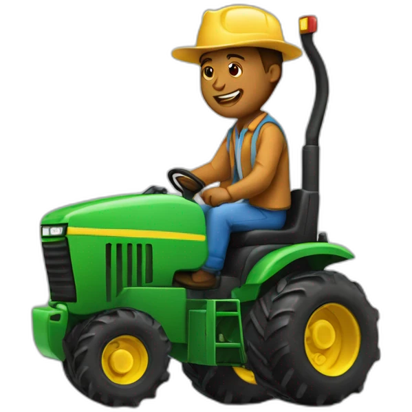 Un homme dans un tracteur emoji