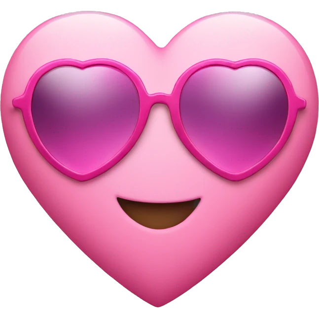 Pink heart with sunglasses emoji