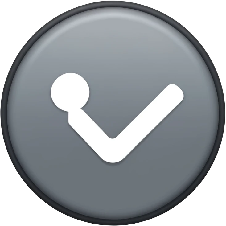 Make a grey circle with a white tick  emoji