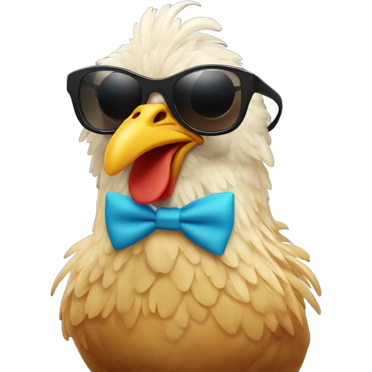 Chicken with sunglasses  emoji