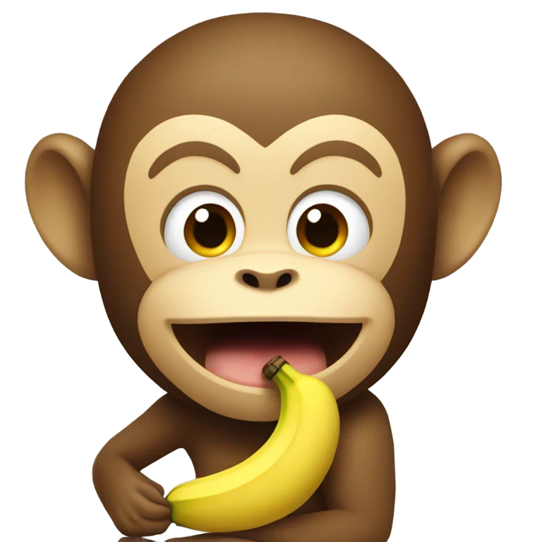 Monkey eating banana  emoji