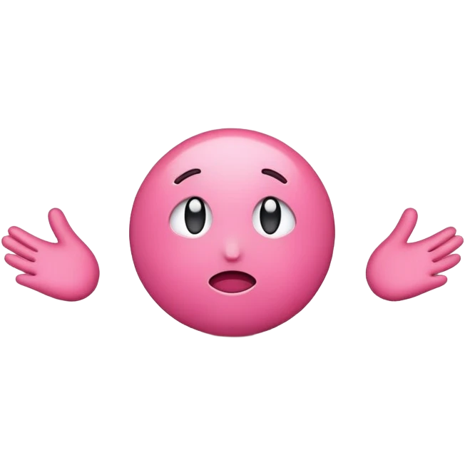 shrugging pink emoji emoji