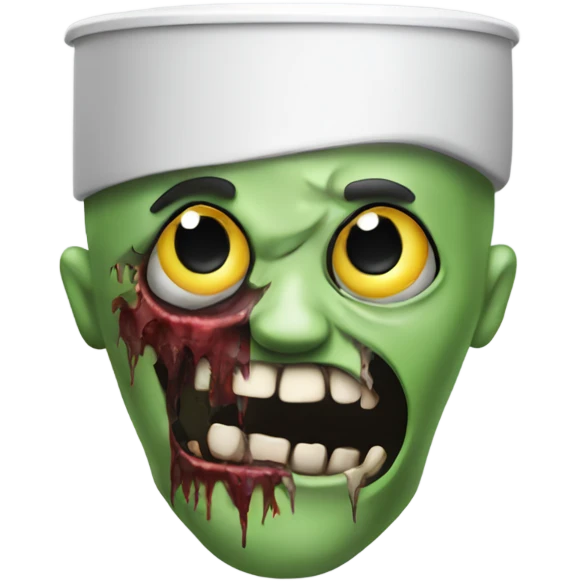 zombie with skibidi toilet emoji